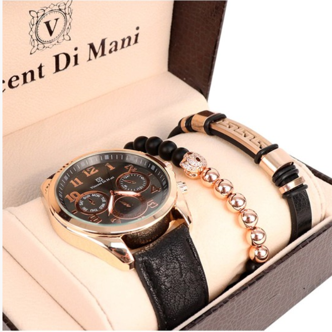 Men's Watch & Bracelet Gift Set