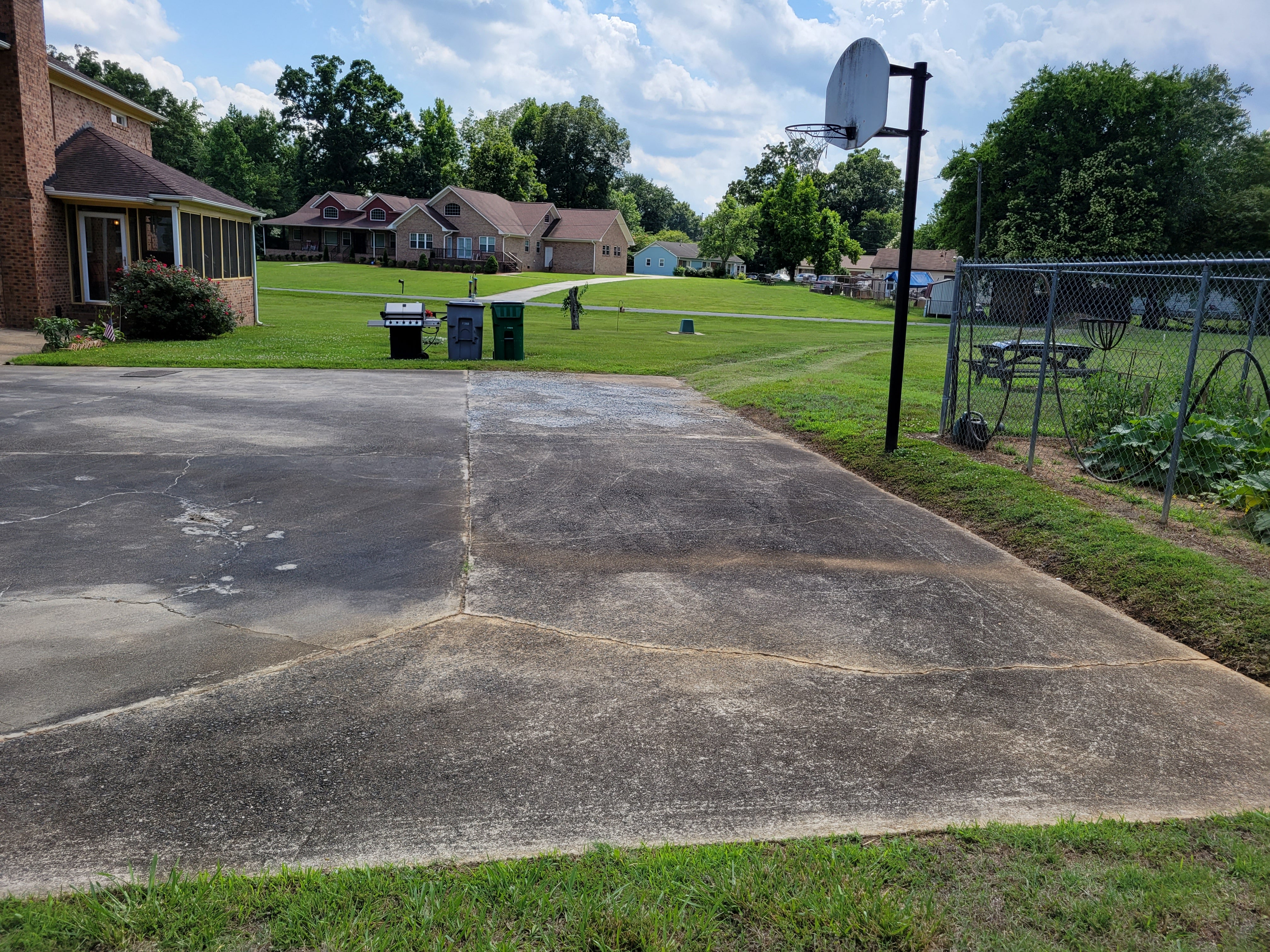 Before Cleaning Back Driveway